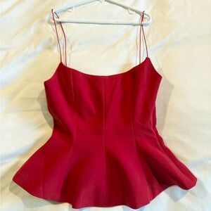 Zara Red Women's Peplum Top